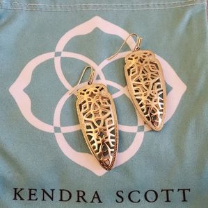 Kendra Scott gold filigree earrings
